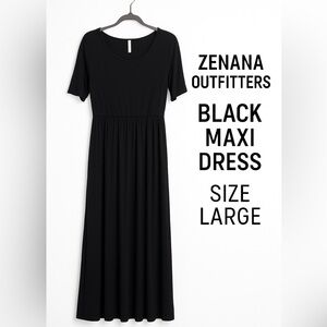 Zenana Outfitters Black Maxi Dress – Size Large